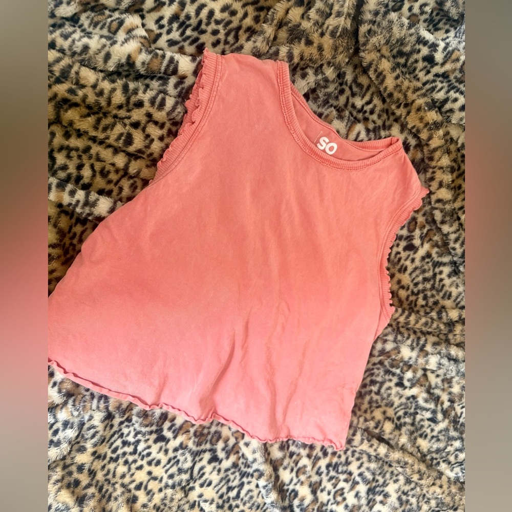SO Vibrant Coral Cropped Tank